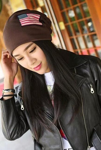 US Print Knitted Cap